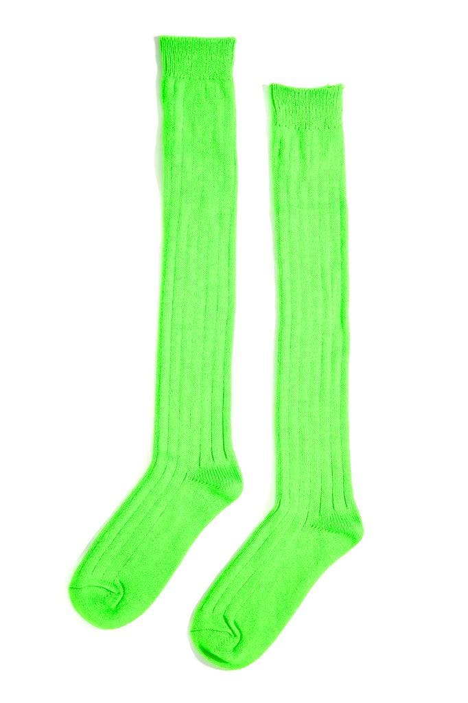 Sokken Neon Groen Gebreid 39 40 41 42 43 44 45 46 Dames Here, Kleding | Heren, Carnavalskleding en Feestkleding, Nieuw, Ophalen of Verzenden