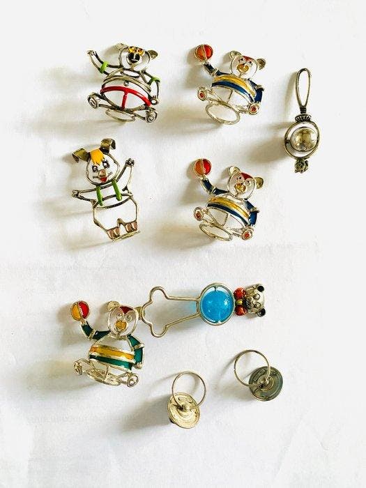 Themacollectie - miniatuur in zilver 800, Antiek en Kunst, Antiek | Speelgoed