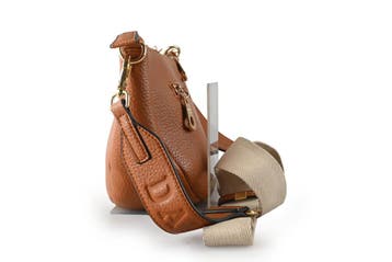 Laurent David Schoudertas Cognac, Handtassen en Accessoires, Tassen | Damestassen, Verzenden, Zo goed als nieuw