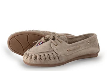 Poelman Instappers in maat 40 Beige, Kleding | Dames, Schoenen, Poelman, Verzenden, Zo goed als nieuw, Instappers