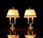 Lucien Gau - Lamp (2) - Bouillotte - Parijs - Verguld brons, Antiquités & Art