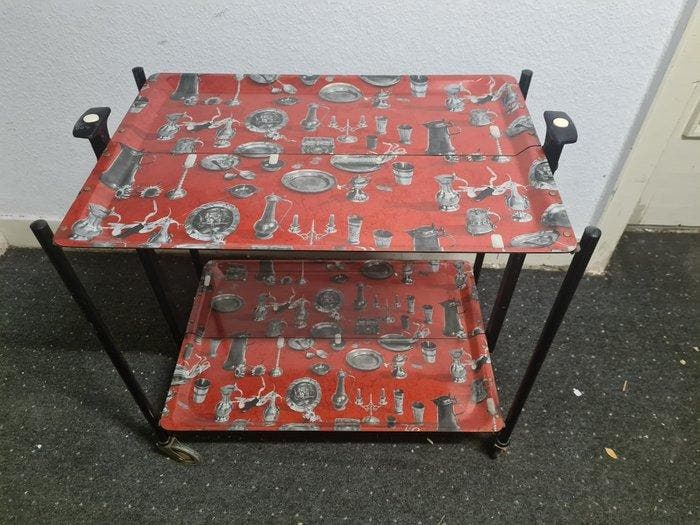 Bremshey - Art - Serveerwagen - Dinett - Metaal, Plastic -, Antiquités & Art, Antiquités | Meubles | Chaises & Canapés