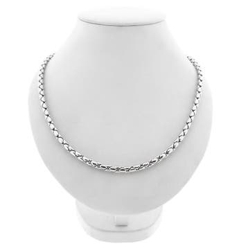 Witgouden cardano schakelketting, Handtassen en Accessoires, Kettingen, Ophalen of Verzenden, Gebruikt, Goud, Goud