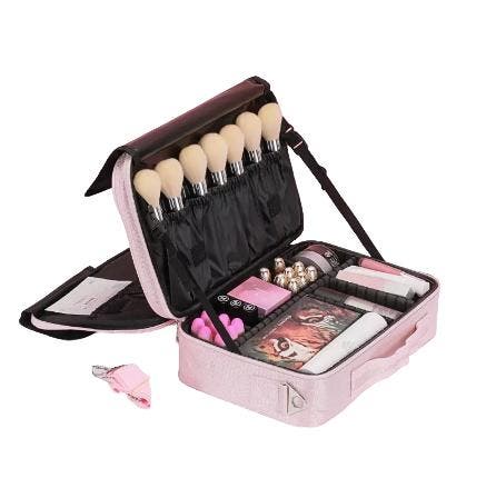 Make Up Koffer - Roze Cosmetica Koffer - 35x23,5x12cm - Visa, Verzamelen, Overige Verzamelen, Verzenden