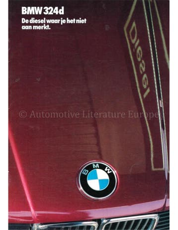 1985 BMW 3 SERIE DIESEL BROCHURE NEDERLANDS, Nieuw