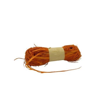 Raffia oranje 50g - natuurlijk bindmateriaal voor bloemwerk