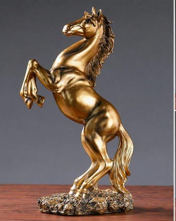 European Style Home Resin Victory Horse Statue, Living Room
