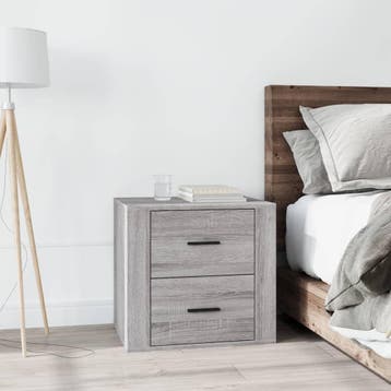 vidaXL Nachtkastje 50x39x47 cm grijs sonoma eikenkleurig, Verzenden