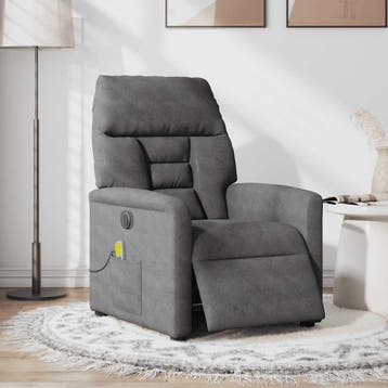 vidaXL Massagestoel elektrisch verstelbaar microvezelstof, Verzenden, Nieuw