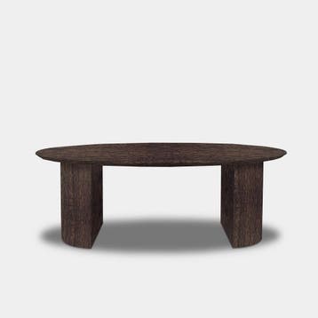 Tafel Ovaal Eikenhout  Half Rond  200x100