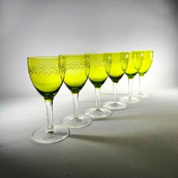 Drinkservies (6) - prachtige kristallen glazen - Kristal, Antiek en Kunst
