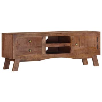 vidaXL Tv-meubel 110x30x40 cm ruw mangohout, Verzenden, Nieuw