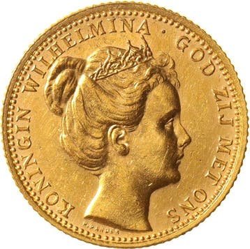 Nederland. Wilhelmina. 10 Gulden 1898 P.PANDER, Postzegels en Munten