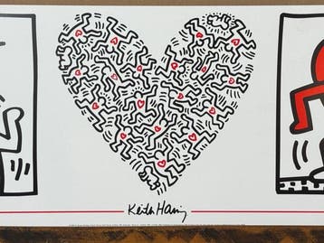 Keith Haring - Untitled (Hearts), 1987