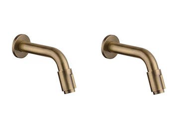 Veiling - 2x Beaux fonteinkraan wandmodel Piccolo brons