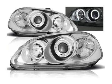 Angel Eyes koplampen Chrome geschikt voor Honda Civic, Verzenden, Nieuw, Honda