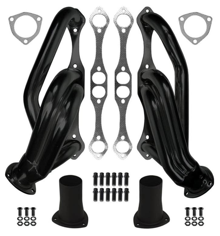 HEADER,SBC,1 5/8,55-57 CHEVY W/ RACK & PINION,3,BLACK, Auto-onderdelen, Overige Auto-onderdelen, Nieuw, Ophalen of Verzenden