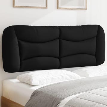 vidaXL Hoofdbordkussen Hvar 120 cm stof zwart, Verzenden