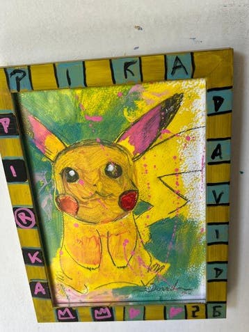 David Harianna (1978) - Pikachu & Custom Frame - Opera, Nieuw