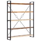 vidaXL Boekenkast met 5 schappen 140x30x180 cm massief, Verzenden