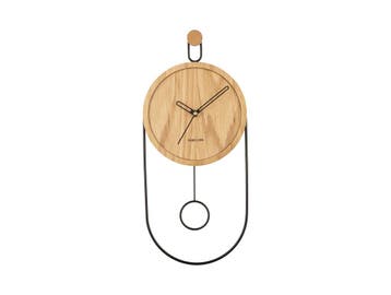 Karlsson Wandklok Swing licht hout | Retourdeal 20% korting, Verzenden, Nieuw