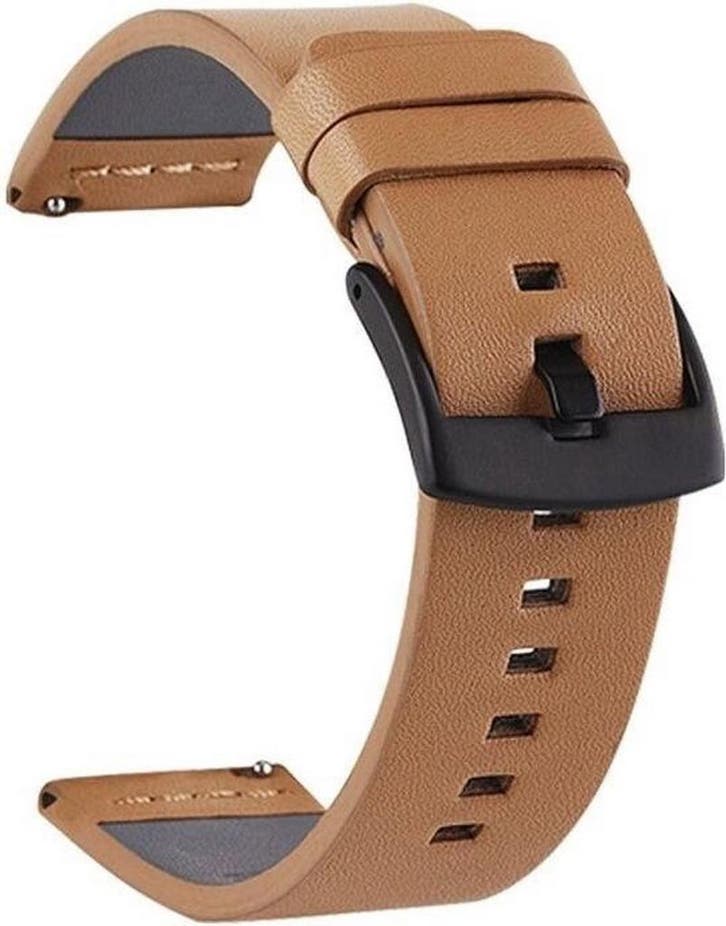 DrPhone LB1 – Universele 18mm Lederen Armband – Polsomtrek, Handtassen en Accessoires, Smartwatches, Nieuw, Verzenden