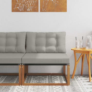 vidaXL Buiten Midden Sofa Massief Acacia Hout Naturel, Verzenden, Nieuw