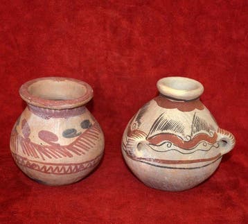 Set van 2 traditionele aardewerken potten BERBERES KABYLES