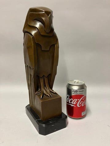 sculptuur, Bronzen HAVIK naar Johan Coenraad Altorf - 34 cm, Antiek en Kunst