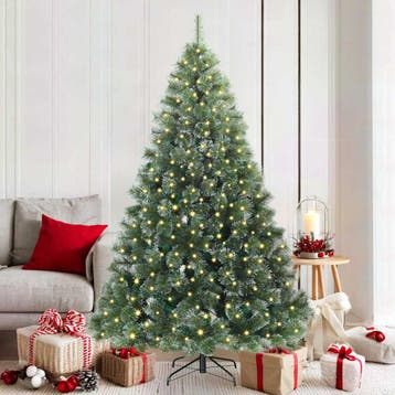 vidaXL Kunstkerstboom met 300 LED met standaard Groen 180 cm, Verzenden, Nieuw