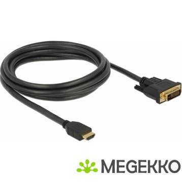 Delock 85654 HDMI naar DVI 24+1 kabel bidirectioneel 2 m, Computers en Software, Verzenden, Nieuw