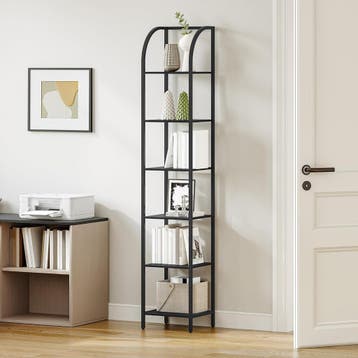 Hzuaneri Plank, boekenkast, 6 niveaus staand rek, dvd-plank,, Huis en Inrichting, Verzenden, Nieuw