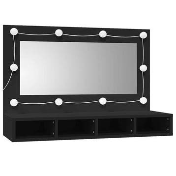 Armoire miroir LED 90x62cm Noir - Seconde chance -31%, Verzenden, Nieuw