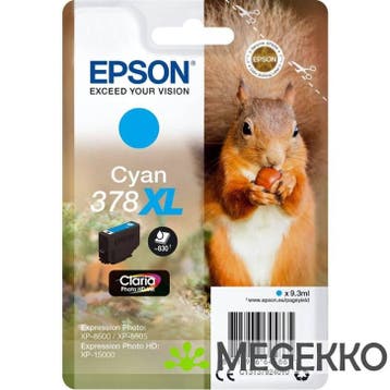 Epson 378XL 9.3ml Cyaan inktcartridge, Computers en Software, Verzenden, Nieuw