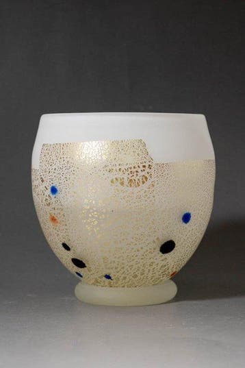 Glazen beker “Light Snow” met houten doos - Glas - Denji