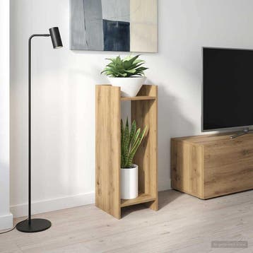 vidaXL Plantenstand Artisanaal eiken 30 x 30 x 80 cm Bewerkt, Verzenden