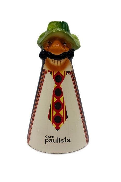 Figuur - Reclamesculptuur Café Paulista in veelkleurige, Antiek en Kunst, Antiek | Glaswerk en Kristal