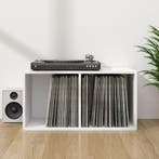 vidaXL Opbergbox voor LPs 71x34x36 cm bewerkt hout wit, Huis en Inrichting, Woonaccessoires | Cd- en Dvd-rekken, Verzenden, Nieuw
