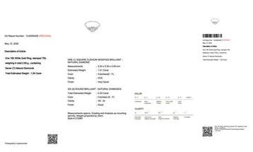 Zonder minimumprijs - Ring - 18 karaat Witgoud - 1.26ct. tw., Nieuw