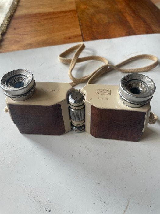 Observation binoculars - SRP I Puteaux 6x18 - 1940-1950 -, Verzamelen, Foto-apparatuur en Filmapparatuur