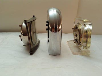 Wekker (3) - Mid-century modern Metaal, Messing, plexiglas -, Antiek en Kunst