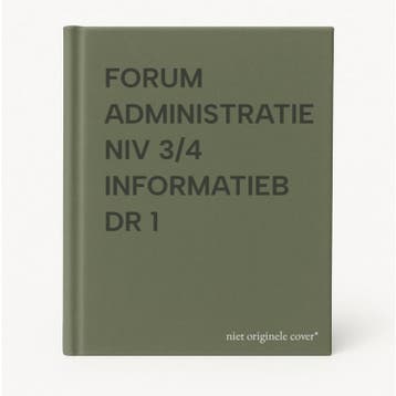 FORUM ADMINISTRATIE NIV 3/4 INFORMATIEB DR 1 9789003426109, Verzenden, Gelezen