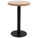 vidaXL Bistrotafel 50 cm MDF lichtbruin, Verzenden, Nieuw