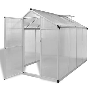 vidaXL Tuinkas met basisframe 4,6 m² versterkt aluminium, Verzenden, Nieuw