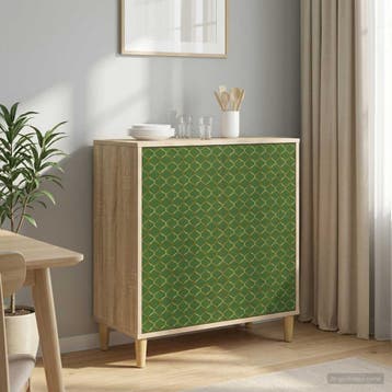 vidaXL Dressoir GELEEN Sonoma 69 x 33 x 75 cm Bewerkt hout, Maison & Meubles, Armoires | Dressoirs, Verzenden