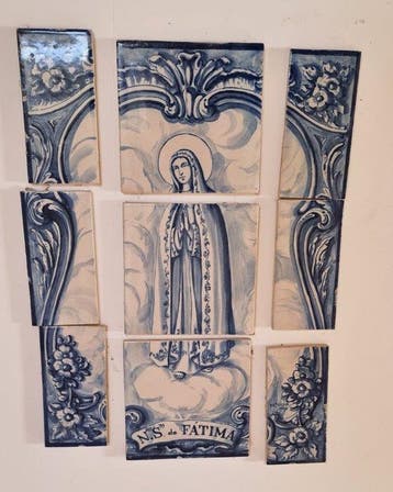 Antique Carreau - Antique - 1850-1900 - Tableau en tuiles