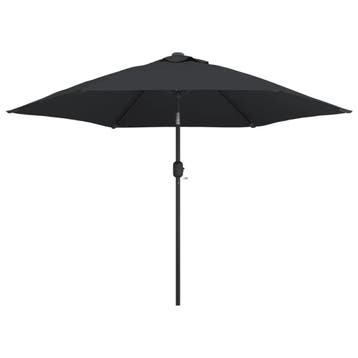 Parasol 300 cm zwart - Direct schaduw in je tuin voor een..., Tuin en Terras, Zo goed als nieuw, Kantelbaar, Verzenden, Stokparasol