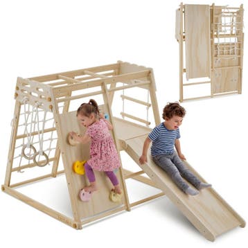 Klimrek Klimtop 7-in-1, voor binnen, van hout, inklapbaar, Verzenden, Nieuw