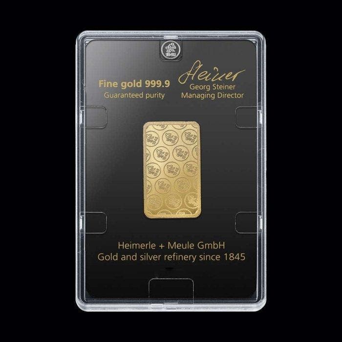 20 gram - Goud .999 - Heimerle + Meule - Verzegeld, Postzegels en Munten, Edelmetalen en Baren