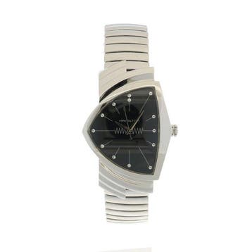 Hamilton - Ventura Quartz Black Dial Flex Bracelet Edition -, Nieuw